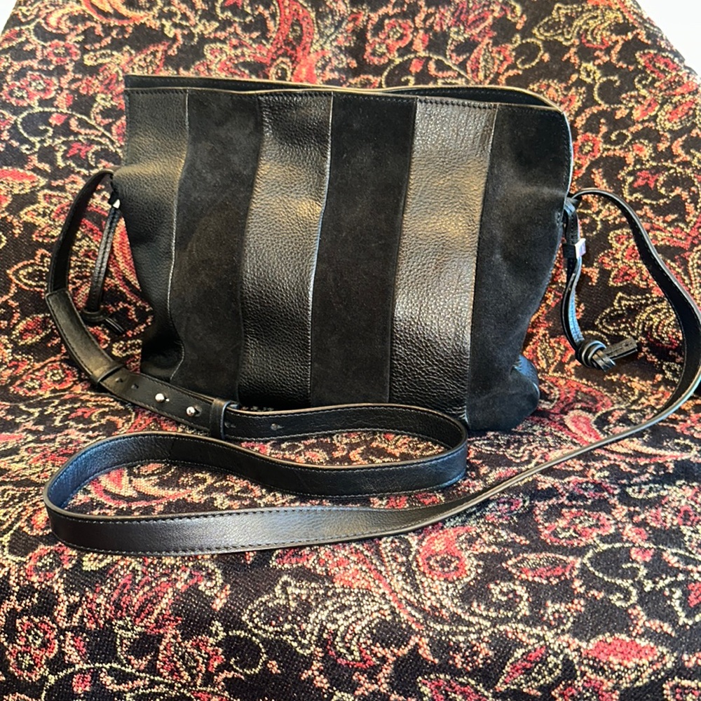 Suede and leather Crossbody bag